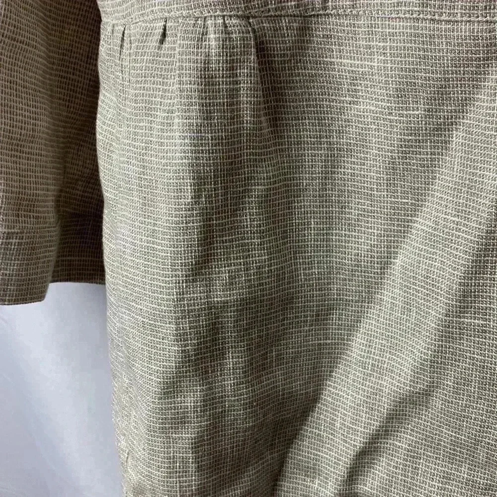 J. JILL WO SIZE‎ LARGE  LINEN LIGHTWEIGHT OATMEAL COLOR SILVER METALLIC THREAD